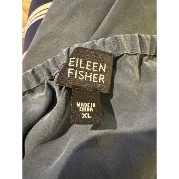 Eileen Fisher Maxi Skirt XL Gray Steel Silk Fairy Romantic Quiet Luxury READ - Picture 4 of 13